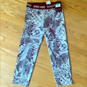 Nike PRO leggings Palm Print - w/ dry fit tech XL